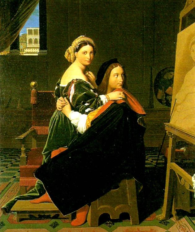 Jean Auguste Dominique Ingres raphael and the fornarina China oil painting art